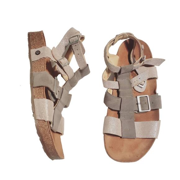 Haflinger Mara Slingback Sandal Gladiator Gold Bronze Size 37/6 - Picture 10 of 10